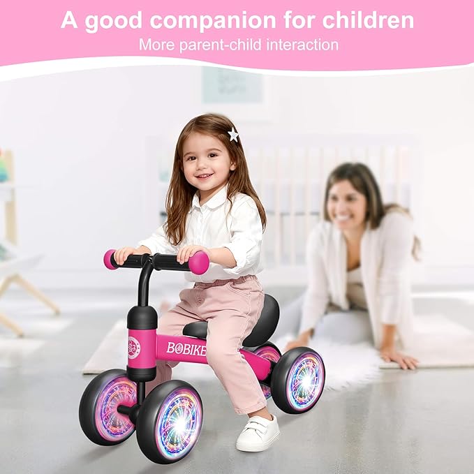 Baby Balance Bike Toys for 12-36 Months Kids Toy Boy and Girls Gifts Toddler Best First Birthday Gift Children Walker No Pedal Infant 4 Wheels Bicycle