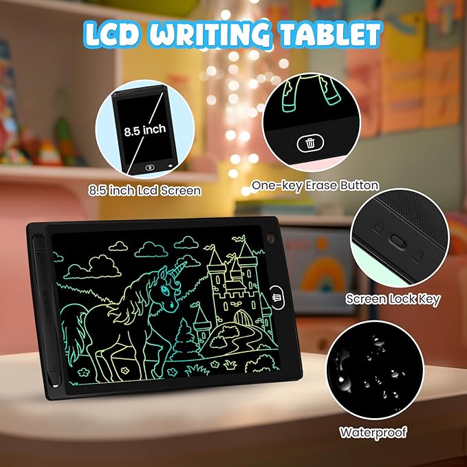24 Pack 8.5 inch LCD Writing Tablet for Kids - Erasable and Reusable Toddler Doodle Board, Ideal Drawing Pad for Learning Toy for Ages 3-8,Gift for Girls Boys