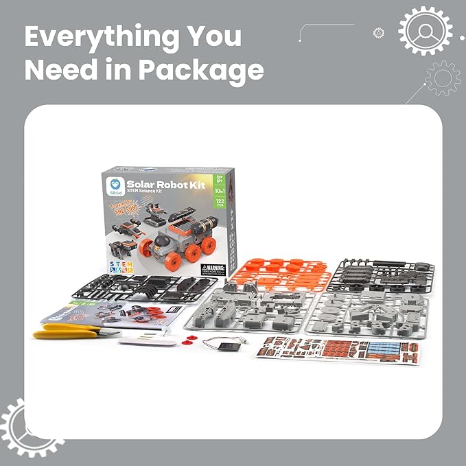Sillbird Solar Robot Building Kit Christmas STEM Gift for Boys Girls Ages 8-14, DIY Educational Science Set for Kids Birthday, 10-in-1 Space Robotics Toys Powered by Sun with 112PCS