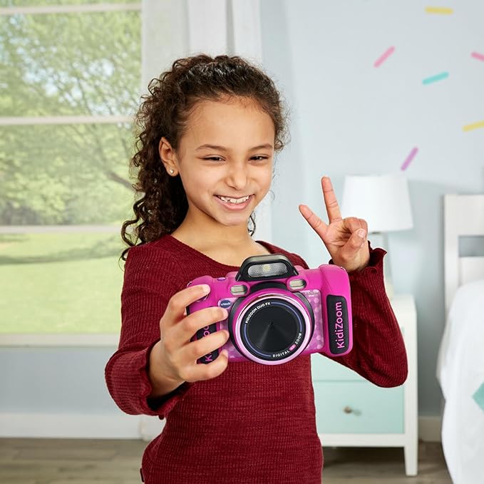 VTech KidiZoom Duo Camera FX Kids Digital Dual Cameras, Pink