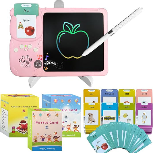 Talking Flash Cards for Toddlers - LCD Writing Tablet Kids - Drawing Tablet Toddler Toys 510 Sight Words Learning Montessori - Autism & Speech Therapy Toys - Kindergarten Gifts