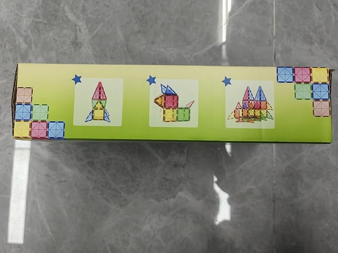 Coodoo Dinosaur Toys Magnetic Tiles - Magnet Building Blocks for Toddler Kids Toys STEM Sensory Outdoor Toy for 3+ Year Old Boys and Girls, Dinosaur World Creative Games Kids