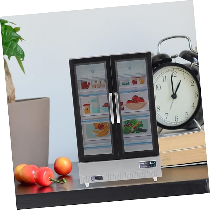 Miniature Doll House Refrigerator Model Realistic Fridge for Crafts Decor for Micro Landscapes Accessory for Miniature Scenes