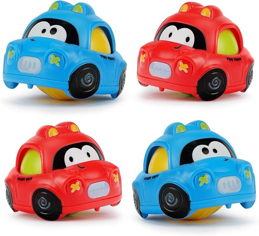 Inertial Push Pull Car Toys for 1 Year Old Boy Girl, Toddlers 1-3 Birthday Gift, Baby Toys 12-18 Months,Infant Friction Powered Vehicle for 6-9-12-18 Month, First Birthday Gifts for Boys Girls