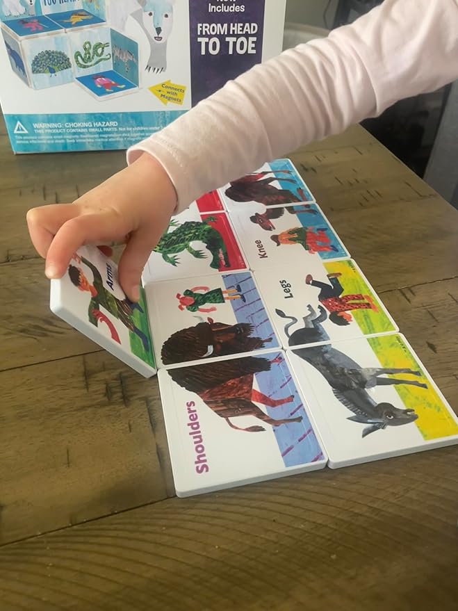 CreateOn Eric Carle Polar Bear with Head to Toe Bonus Set Magnetic Tiles, Building Set for Kids, Magnetic Building Toys for Kids, STEM Toys for Boys and Girls Ages 3+, 24 Piece