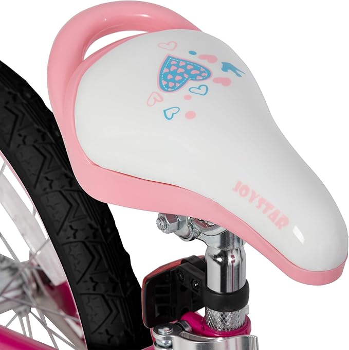 JOYSTAR Angel Girls Bike for Toddlers and Kids Ages 2-13 Years Old, 12 14 16 18 20 Inch Kids Bike with Training Wheels & Basket, 20 24 Inch Girls Bicycle with Handbrake & Kickstand
