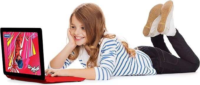 LEXiBOOK Miraculous - Educational and Bilingual Laptop English/Spanish - Toy for Child Kid (Boys & Girls) 124 Activities, Learn Play Games and Music with Ladybug - Red/Black JC598MIi2