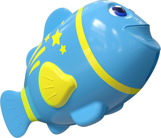 Rechargeable Swimming Fish Toy, Light up Bath Toys with Temp-Color Eyes for Baby Bath, Alive Pool Diving Toys for Kids Ages 4-8, Toddler Bathtub, Water Table