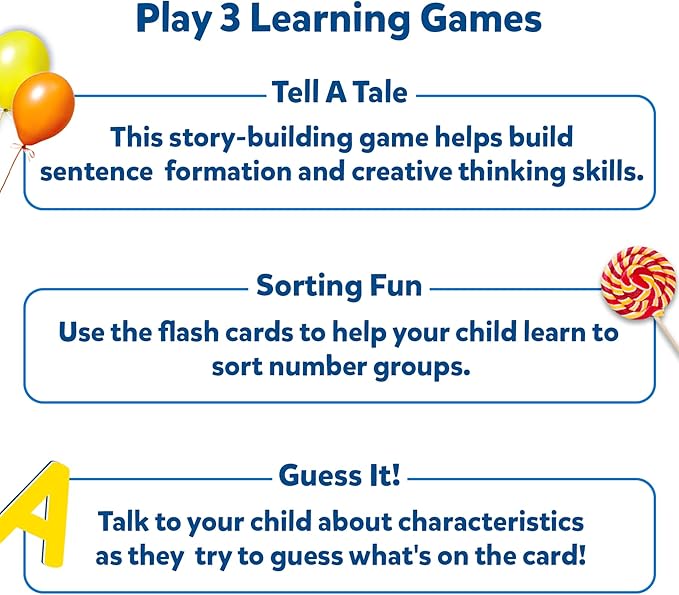 Skillmatics Thick Flash Cards for Toddlers - Letters, Numbers, Shapes & Colors, Learning Aids, Christmas Stocking Stuffers, Montessori Toys, Preschool Activities, Gifts for Kids Ages 1, 2, 3, 4 Years