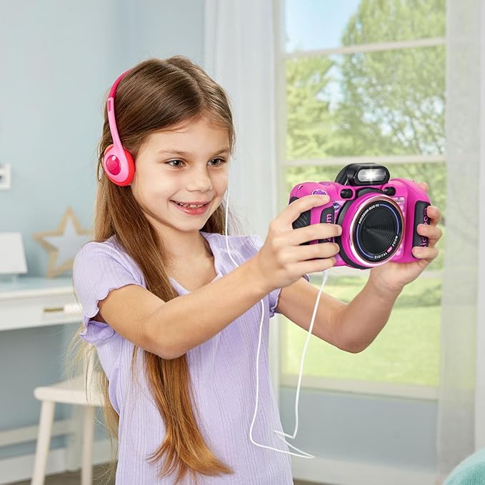 VTech KidiZoom Duo Camera FX Kids Digital Dual Cameras, Pink