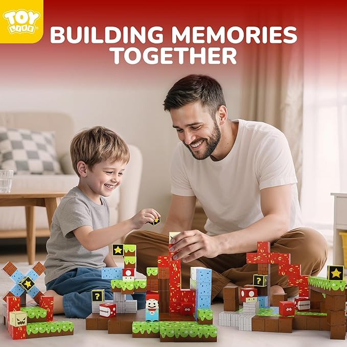 TOY Life Magnetic Blocks, Mine Magnet Block Set Build Frozen Princess Castle World for Kids Age 3+ Year Old Boys Girls, Magnetic Building Blocks for Toddler (100PCS Mining World)