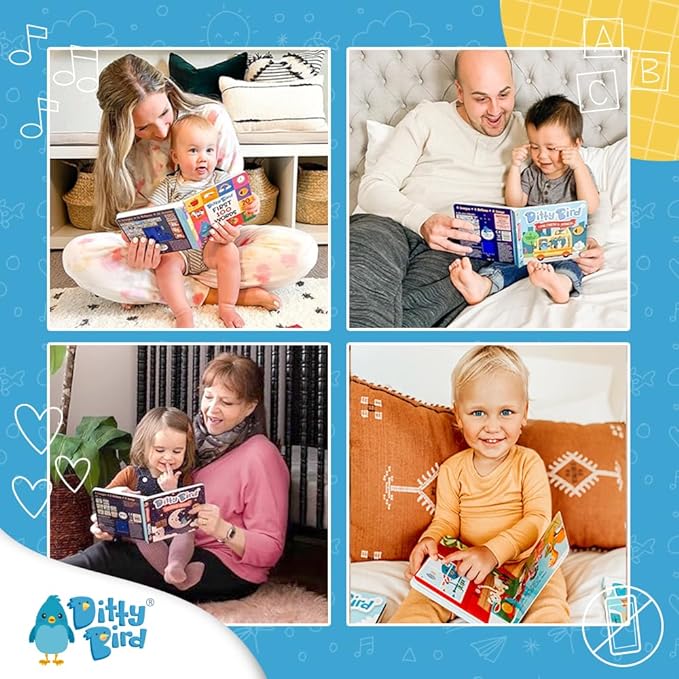 Ditty Bird Dinosaur Book for Toddlers | Realistic Dino Sound Book | Interactive T-Rex Board Books for Toddlers 1-3 | Sensory, Musical Books for Dino Lovers | Sturdy Nursery Rhyme Toys for Baby