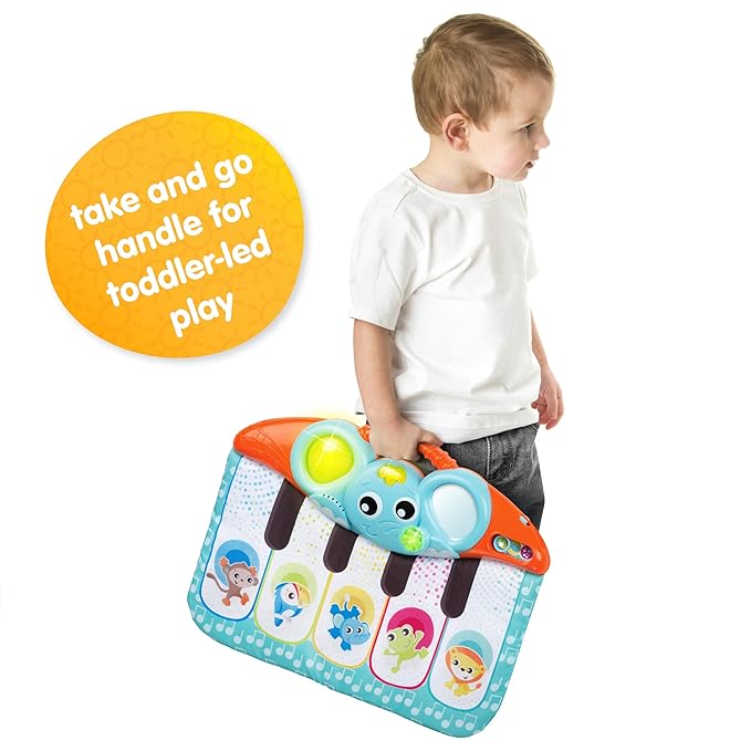 Playgro Melody 4-in-1 Music and Lights Baby Piano - Multi-Functional Kick Pad with Engaging Lights and Sounds for Babies 0+ Months - Musical Toy for On-The-Go Sensory Exploration & Developmental Fun