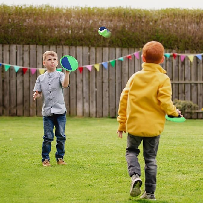 Outside Toys for Kids Ages 4-8-Ball Catch Games Lawn Game Paddle Toss-Upgraded Version Outdoo KidsToys for Age 3 4 5 6 7 8 + Years Old Boy Girl Family Christmas Birthday Gifts