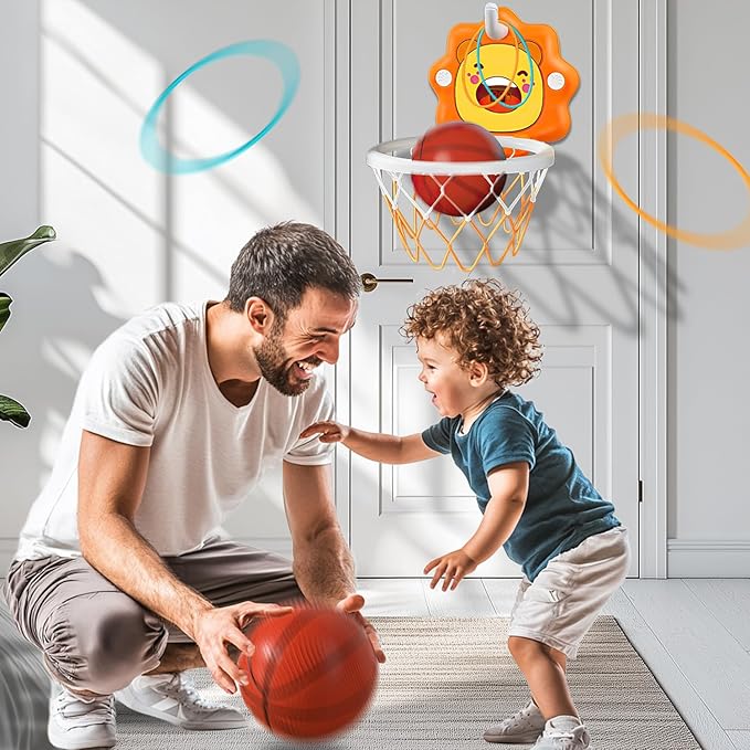Toddler Kids Basketball Hoop Indoor Toys,Scoreboard Portable Design Adjustable Height,Christmas Birthday Baby Toddler Kids Boys Small Mini Basketball Hoop Gifts Toys