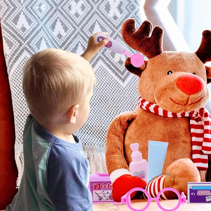 Totority Doctor Kit for Kids, 14Pcs Pretend Play Medical Set with Realistic Tools, Educational & Safe Toy for Toddlers and Preschoolers, Perfect for Role Play at Home and Parties