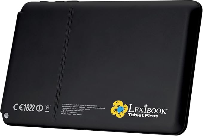 LEXiBOOK First Android Child Educational Tablet, General Knowledge Games, Included Library, USB, TF Card & Aux-in Connection - MFC150GB, Black
