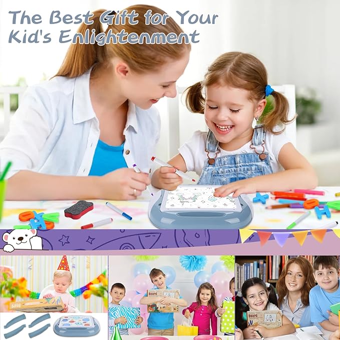 Toys for 1-2 Year Old Boys, Toddler Boy Toys with Magnetic Letters and Numbers, Learning and Educational Toys for 1 2 Year Old, Boys Birthday Christmas Gifts (Blue)