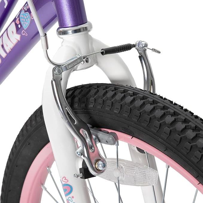 JOYSTAR Angel Girls Bike for Toddlers and Kids Ages 2-13 Years Old, 12 14 16 18 20 Inch Kids Bike with Training Wheels & Basket, 20 24 Inch Girls Bicycle with Handbrake & Kickstand