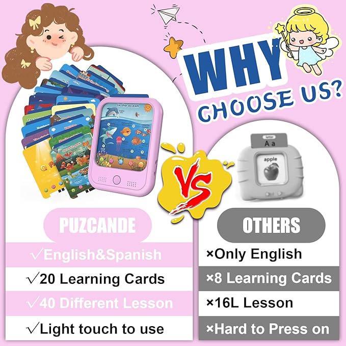 Kids Educational Learning Tablet Toy-Educational Tablet Toy to Interactive Learn Alphabets,Colors,Number,Foods,Jurassic Park,Animals,Learning Toys for Toddlers 2-6 Years Old,Gifts for Boys Girl