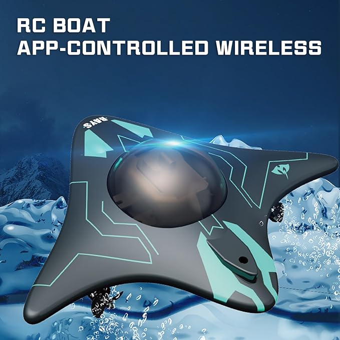 RC Boat with Camera - 6 CH Waterproof Remote Control Boat for Pools & Lakes, App Control for iOS & Android, Real-Time Photography, Toys for Adults & Kids Ages 8+