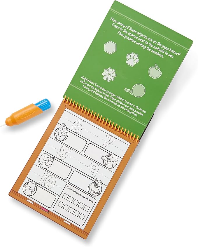 Melissa & Doug On The Go Water Wow! Reusable Water-Reveal Activity Pad - Numbers - FSC Certified