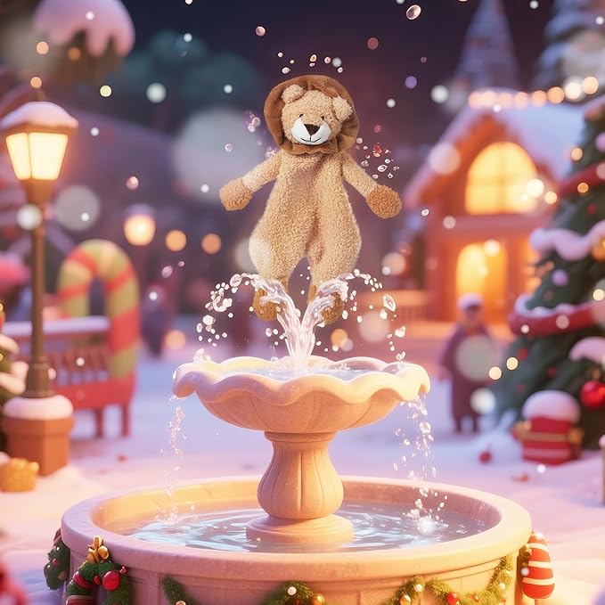 Apricot Lamb Stuffed Animals Security Blanket Yellow Lion Infant Nursery Character Blanket Luxury Snuggler Plush(Yellow Lion, 10 Inches)