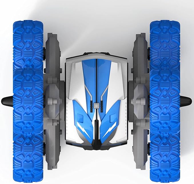 Threeking Amphipious RC Stunt Car Remote Control Cars 360 Degree Flips Rotating Indoor Outdoor Toys Gifts Presents for 6 7 8 9 10 11 12 Year Old Kids Boys Girls