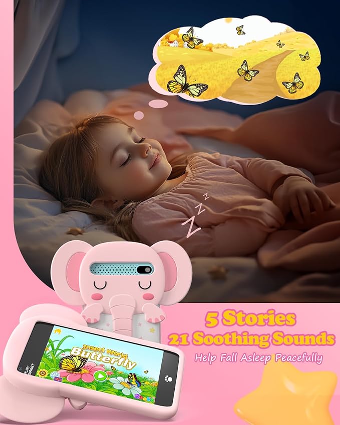 MOMILLA Kids Toys Smart Phone, 3.97" Touchscreen Toddlers Kids Smart Phone, Birthday Gifts for Girls Age 3 4 5 6 7 8 9 10 Year Old, Learning Toys Play Cell Phone with Front Camera, Games