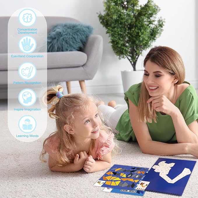 Vehicle Paint by Sticker Book Crafts for Kids Ages 4-8 Sticker by Number Boys and Girls Birthday Gifts Party Favor, Travel Toys Car Stickers for Toddler Learning