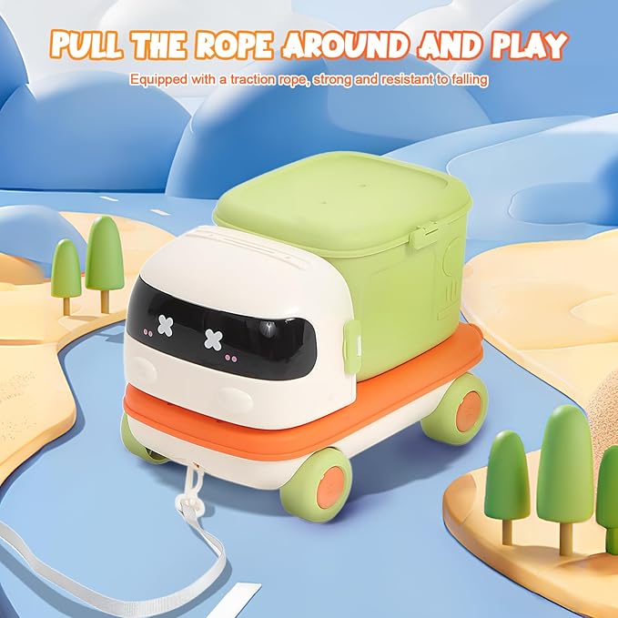 ERINGOGO 1set Boy Girl Doctor Kit with Storage Interactive Pretend Play Medical Tools for Toddlers Transformable Design into Car Toy Rich Accessories for Imaginative Role Play