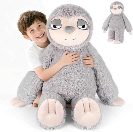 Huge Sloth Stuffed Animal 30", Jumbo Soft Sloth Stuffed Animals, Big Plushies for Stress Relief & Sleep Aid, Cuddly Giant Plush Gifts for Kids Adults