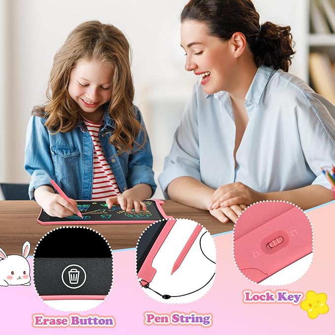 EooCoo Toddler Toys, LCD Writing Tablet for Kids 2 Pack, Kids Stocking Stuffers, Toddler Travel Essentials Drawing Pad, No Mess Coloring Books, Road Trip Activities, Age 3-5 Boy Girl Gifts - 10 Inch