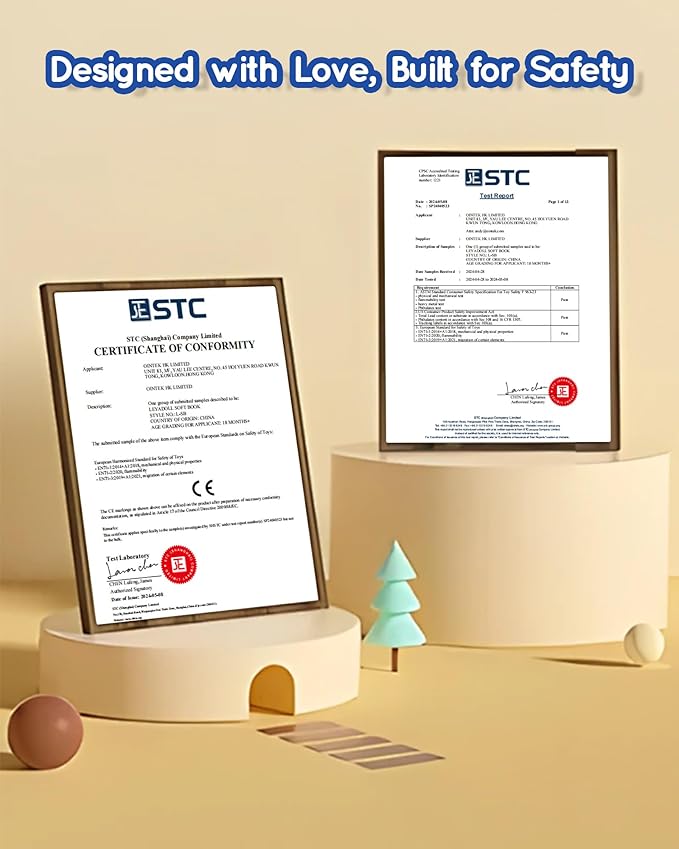 LeyaDoll Interactive Sensory Soft Cloth Book, Educational Crinkle Quiet Activity Busy Book for Babies,Toddler Travel Toy Gift for 1-3 Year Old Boys and Girls (A Berry Special Day)