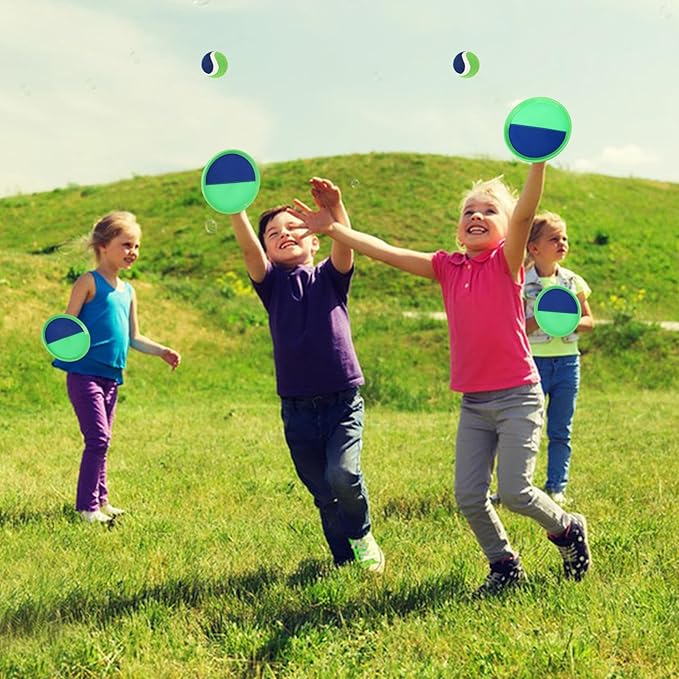 Outside Toys for Kids Ages 4-8-Ball Catch Games Lawn Game Paddle Toss-Upgraded Version Outdoo KidsToys for Age 3 4 5 6 7 8 + Years Old Boy Girl Family Christmas Birthday Gifts