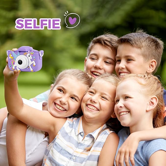 KANAD Kids Camera for 3-12 Year Old Girls, 1080P HD Digital Camera with 32GB SD Card, Shockproof & Easy-to-Use Toys for Camera, Christmas Stuffers Gifts for Kids, Encourage Creativity & Outdoor Play