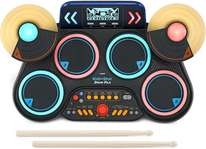 VTech Kidi Star Drum Pad, Black