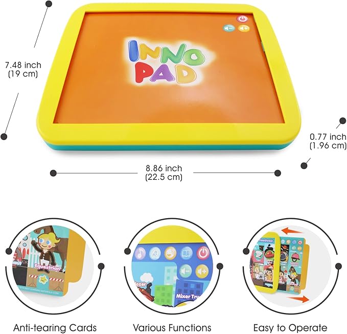 BEST LEARNING INNO PAD Smart Fun Lessons - Educational Tablet Toy to Learn Alphabet, Numbers, Colors, Shapes, Animals, Transport for Toddlers Ages 2 to 5 Years Old | Educational Birthday Gift