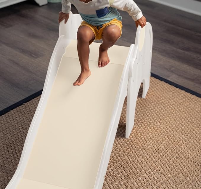 Avenlur Nima Indoor Slide - Elephant Shape Montessori Waldorf Style - Safe, Sturdy, and Reliable - Perfect Indoor Play Space for Developing Motor Skills and Balance in Toddlers and Kids Ages 1 to 5yrs
