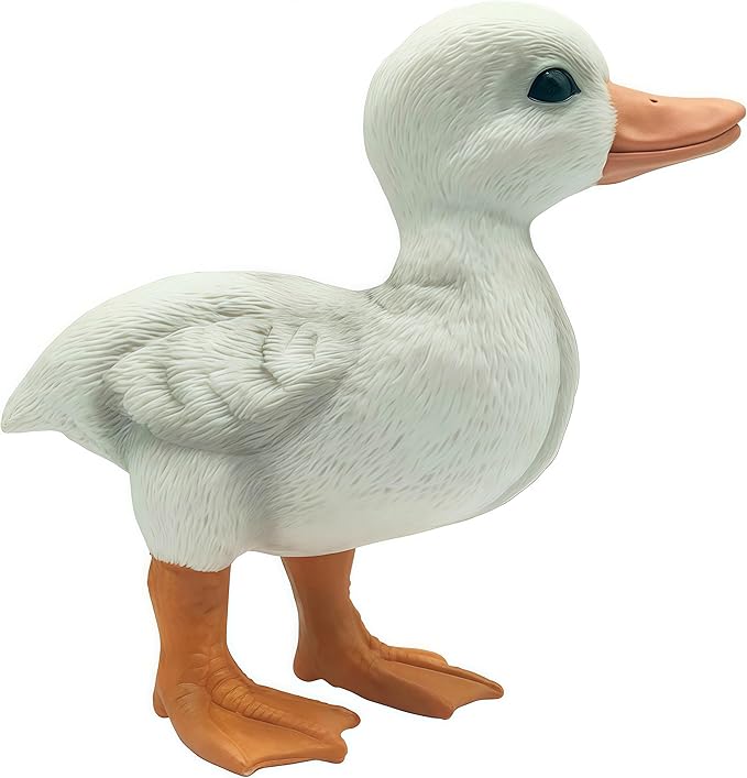 Rubber Ducks Farm Realistic Animal Figurines Duckling Little Duck Animal Figures for Children's Toys Bath Toys and for Party Favors, Gifts, Prizes, Rewards, Giveaways (White)
