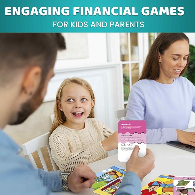 QUOKKA Financial Literacy Flash Cards for Teens – 110 Cards Teaching Kis About Money Management, Budgeting, Savings – Easy Money Games for Kids Ages 12+ – Fun Financial Literacy Games and Learning