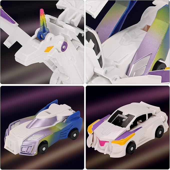 Car Toy transformable Unicorn, Sports car Collision Magic Unicorn, Children's transformable car Robot Suitable for Boys and Girls