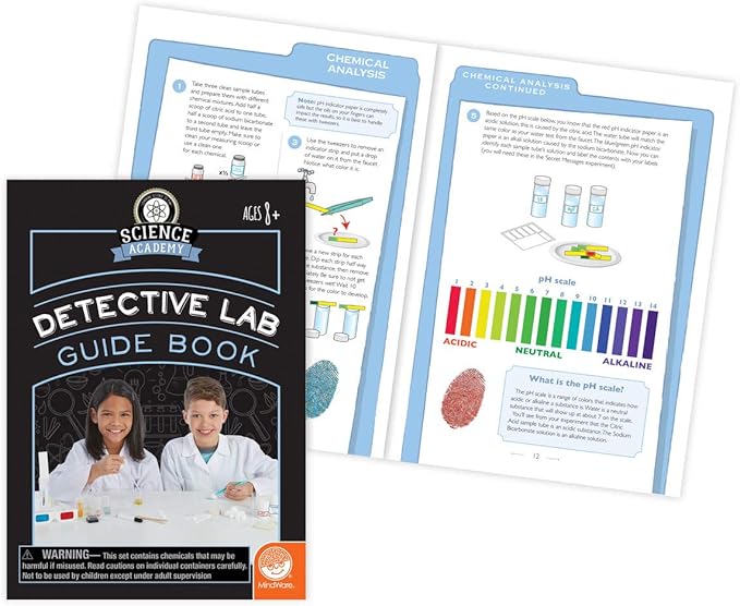 MindWare Science Academy Detective lab - Science Kits for Kids Age 8-12 - Kids Detective Kit Complete with 7 Forensics and Crime-Scene Investigations - Ages 8 and Up