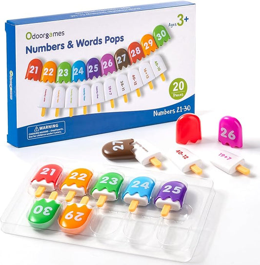 Mini Number Pops 21-30 — Number Learning Toys,Toddler Math & Classroom Must-Haves