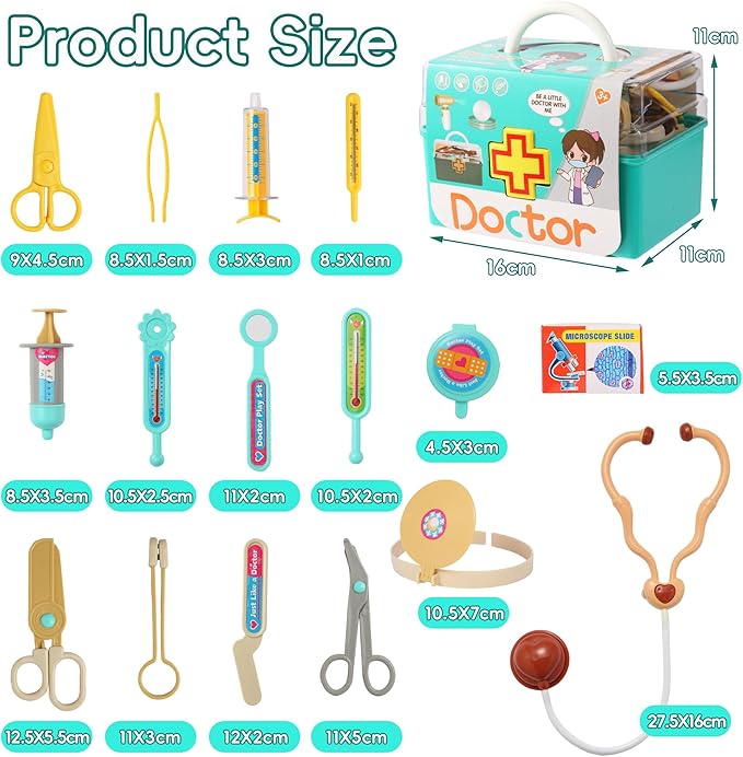 Doctor Kit for Kids, Toddlers Doctor Play Set, Doctor Pretend Play Toys for Toddlers 3-5