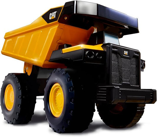 Cat Construction Toys, Steel Dump Truck 16" - Real Steel Body, Working Dump Bed, Oversize All-Terrain Wheels, Heavy-Duty Construction Vehicle for Indoor/Outdoor Play, Kids Ages 3 +