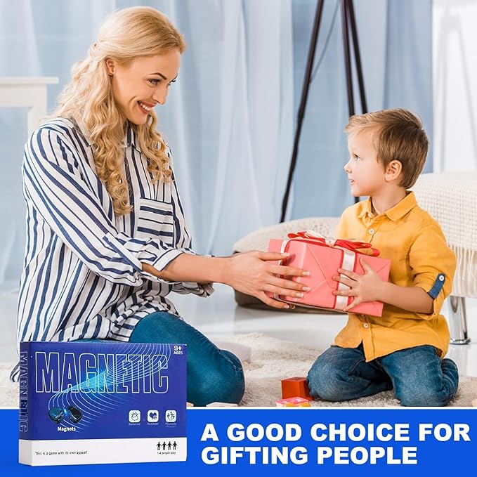 Magnetic Chess Set with 40 Travel-Stones, 3 String & Portable Storage Bag, Strategy Board Game for Family Game Night, Indoor Outdoor Use for Kids Adults (Age 9+)