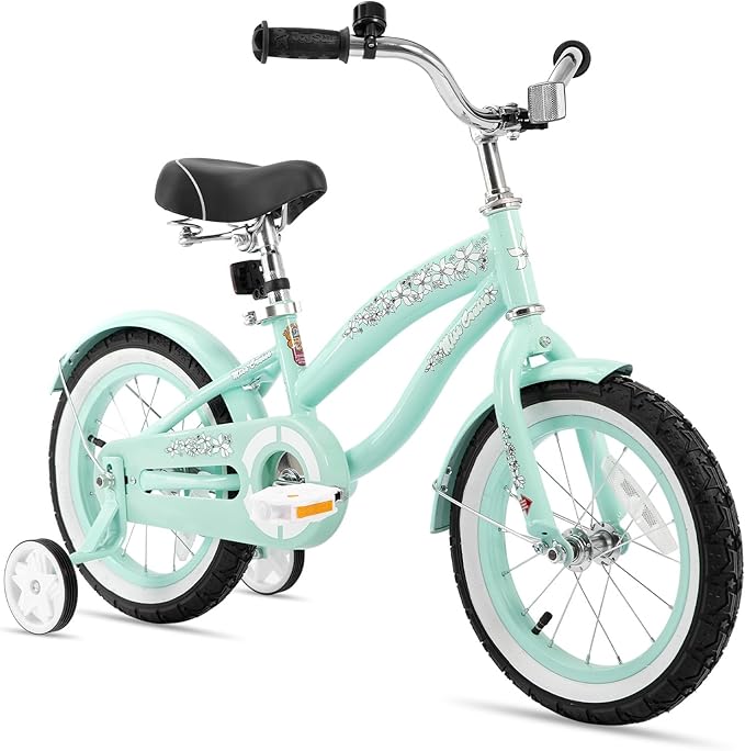 JOYSTAR 12 14 16 Inch Kids Cruiser Bike for Ages 2-7 Years Old Girls & Boys, Kids' Bike with Training Wheels, Coaster Brake, Adjustable Seat & Fenders, Child Bicycles
