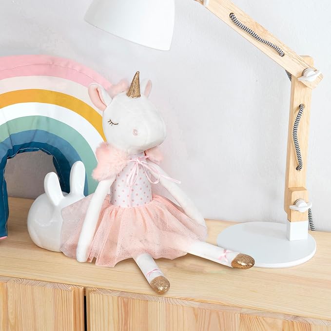 14" Unicorn Stuffed Animal,Soft Cute Unicorn Toys and Stuffed Animals for Girls Age 4-6, Plush Ballerina Toy for Baby Kid Teens, for Girls Birthday Dance Recital Gifts