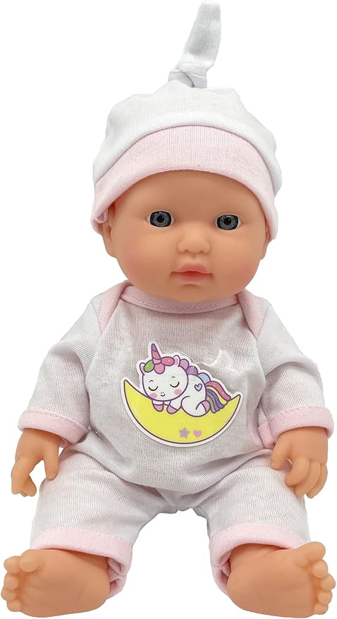 10" Baby Doll Doctor Set for Kids- Toy Nurse Kit for Toddler, Little Girl – Playset Pack with Checkup Accessories & Newborn Doll in Unicorn Hospital Clothes – Cute, Fun Healthcare Dolly for Children